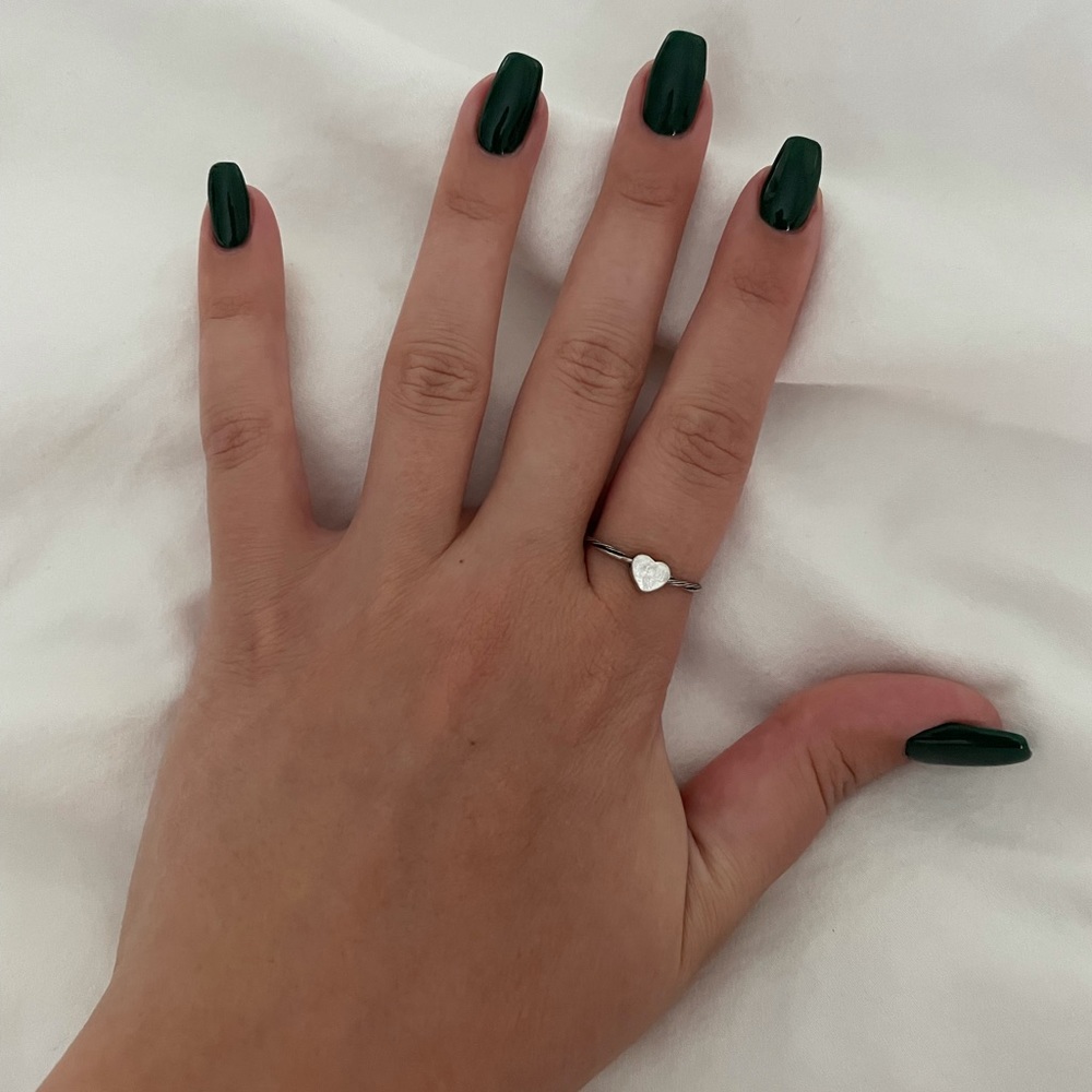 Silver heart ring